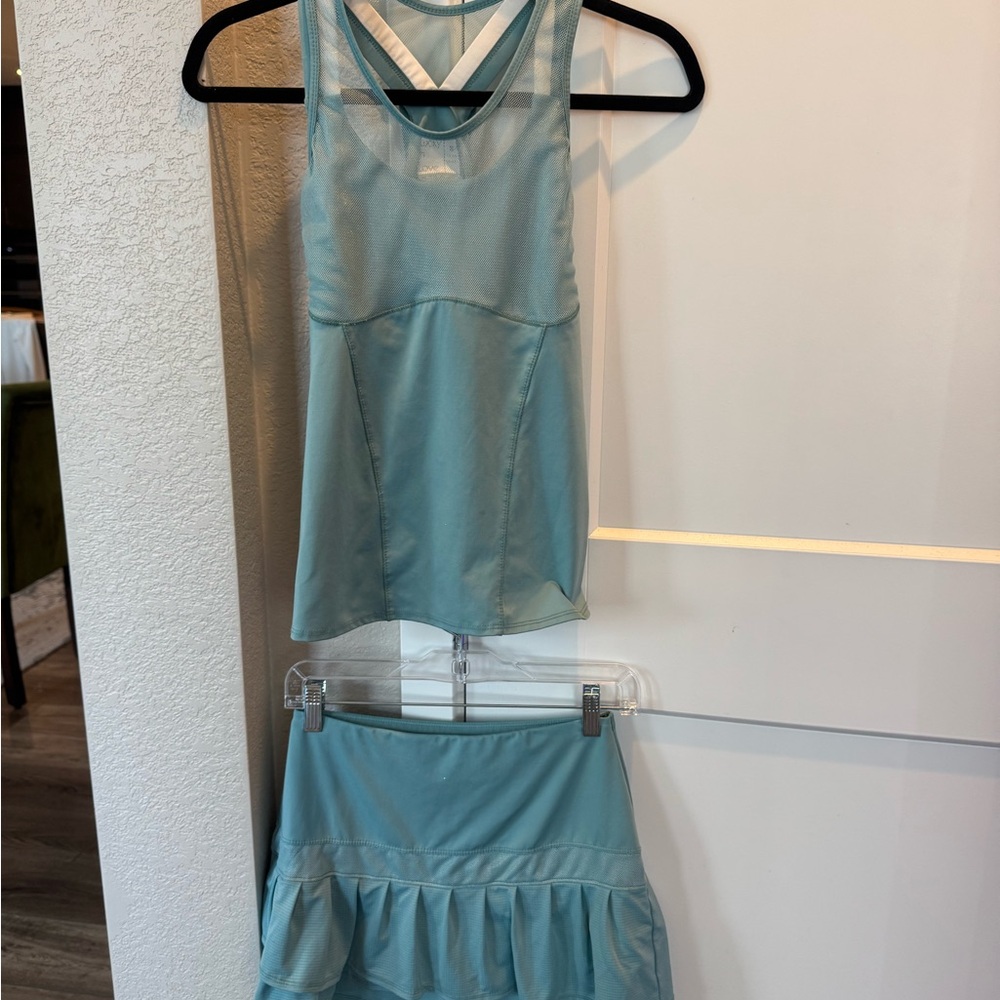 Blue Tennis Tank and Skirt Set